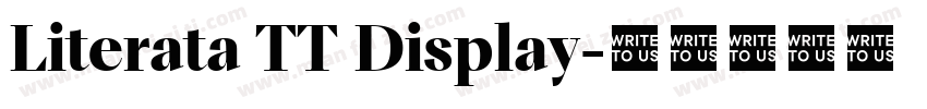 Literata TT Display字体转换